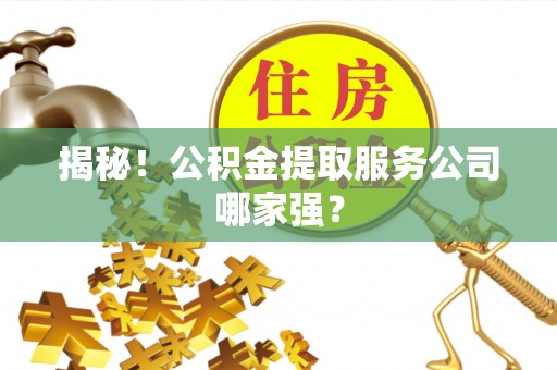 万源揭秘！公积金提取服务公司哪家强？